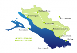 Karte Jubiläumsweg Bodenseekreis